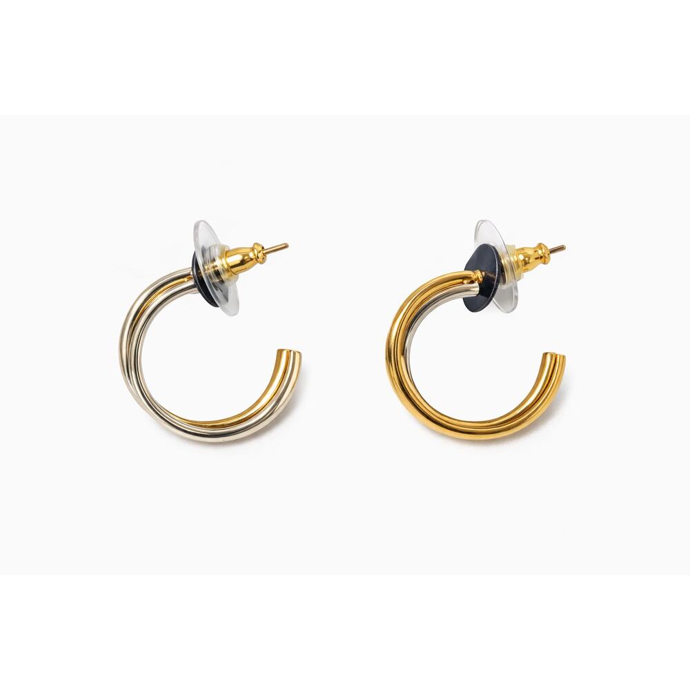 Freedom Gold & Silver Hoop Earrings | Hypoallergenic Nickel Free Hoops